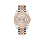 Datejust 41 Steel Everose Gold Sundust Diamond Dial Mens Watch 126331