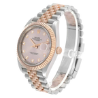 Datejust 41 Steel Everose Gold Sundust Diamond Dial Mens Watch 126331