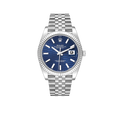 Datejust 41mm Steel White Gold Fluted Motif Dial Mens Watch 126334