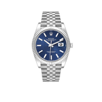 Datejust 41mm Steel White Gold Fluted Motif Dial Mens Watch 126334
