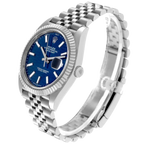 Datejust 41mm Steel White Gold Fluted Motif Dial Mens Watch 126334
