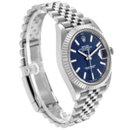Datejust 41mm Steel White Gold Fluted Motif Dial Mens Watch 126334