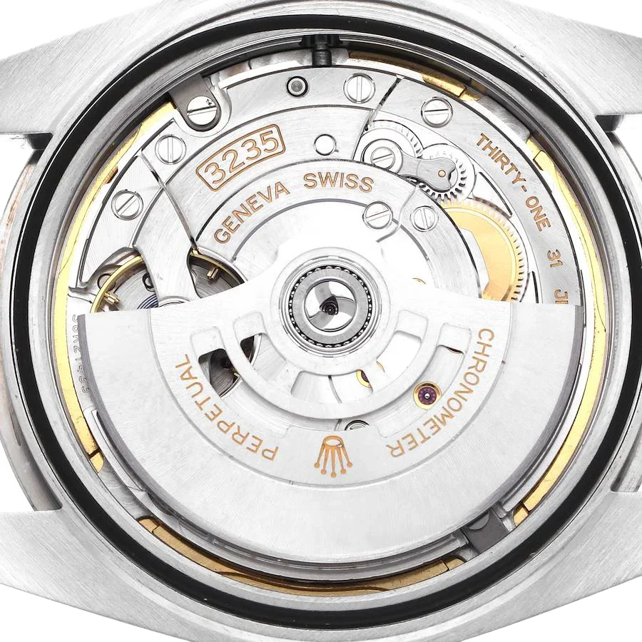 Datejust 41mm Steel White Gold Fluted Motif Dial Mens Watch 126334