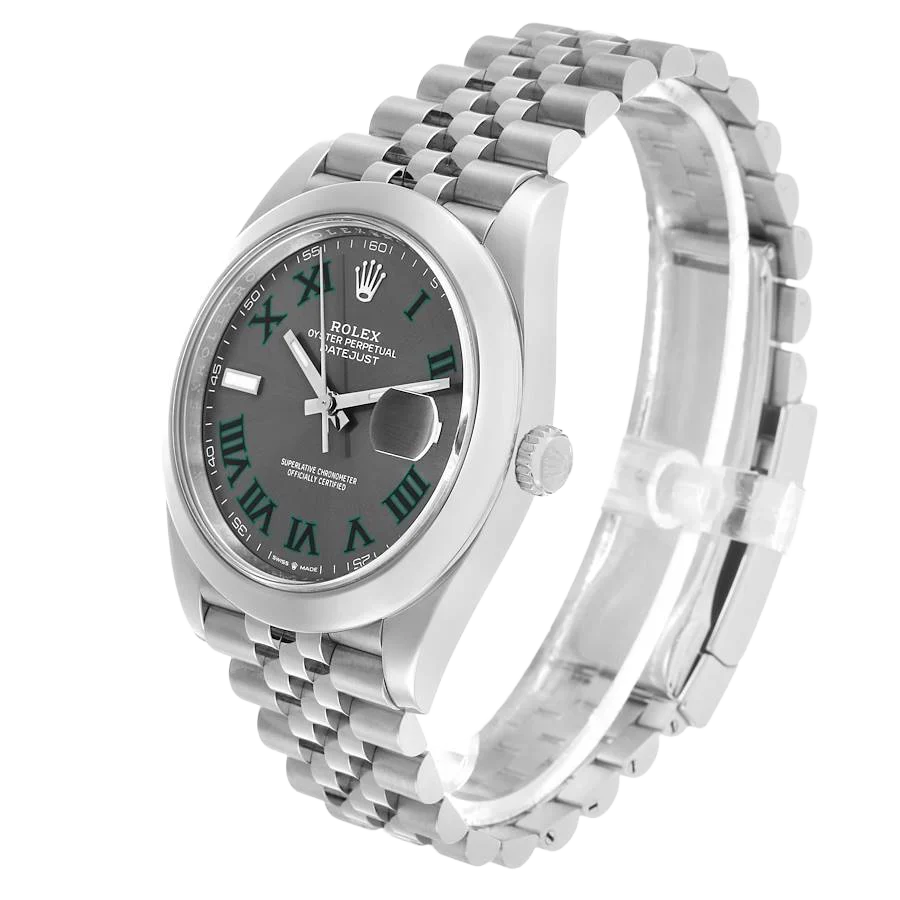Datejust 41mm Wimbledon Dial Steel Mens Watch 126300