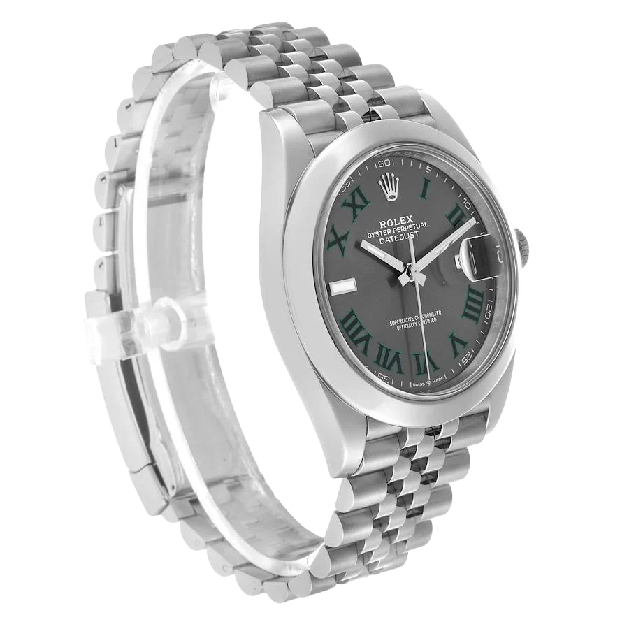 Datejust 41mm Wimbledon Dial Steel Mens Watch 126300