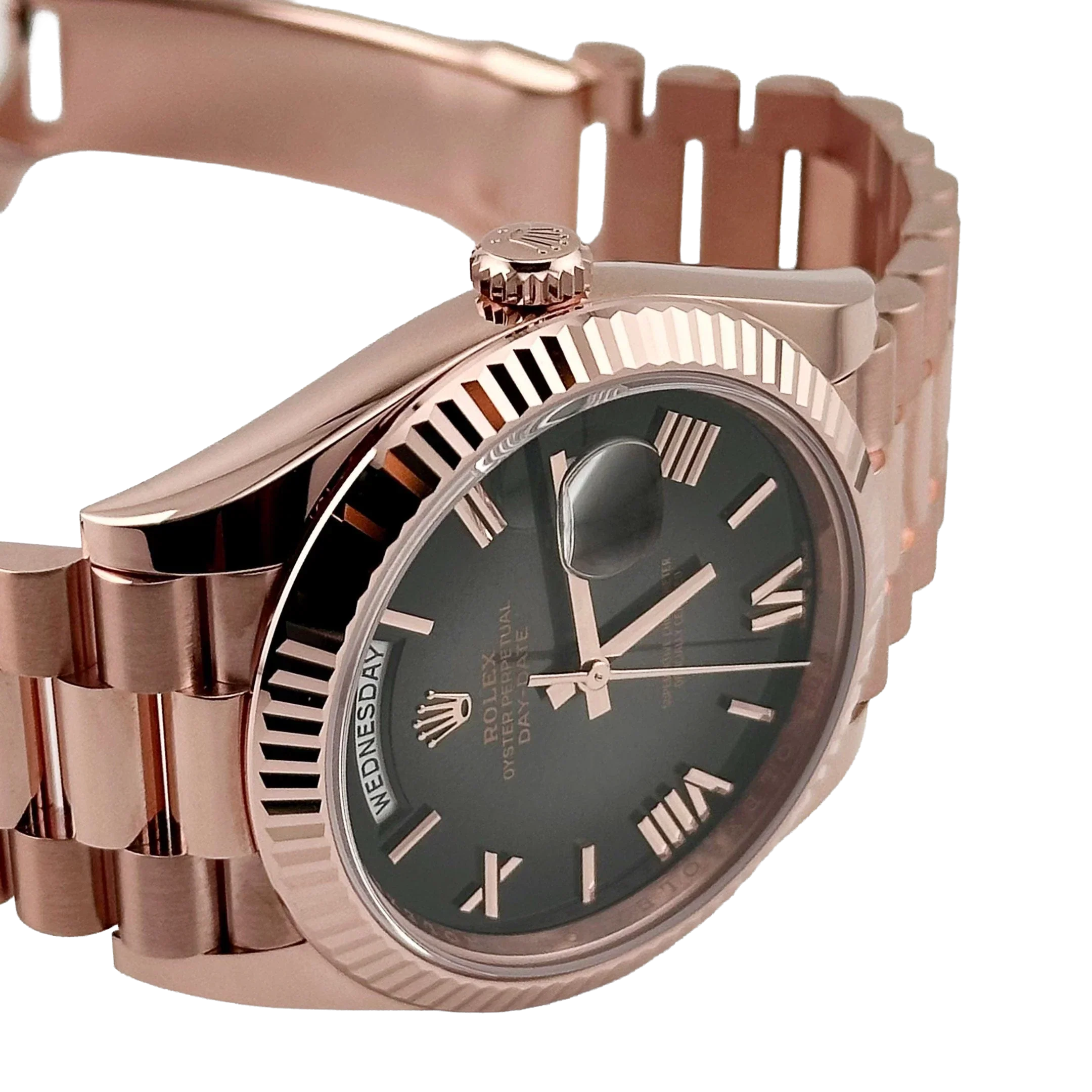 Day-Date 40mm 18K Everose Gold with Slate Ombre Dial 228235