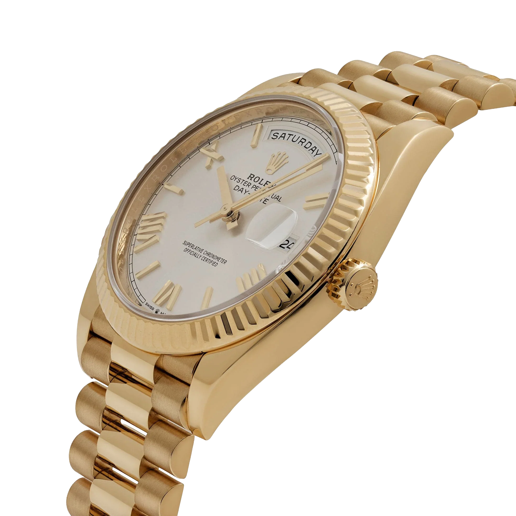 Day-date 40mm President Yellow Gold White Roman Numerals Dial 228238-0042
