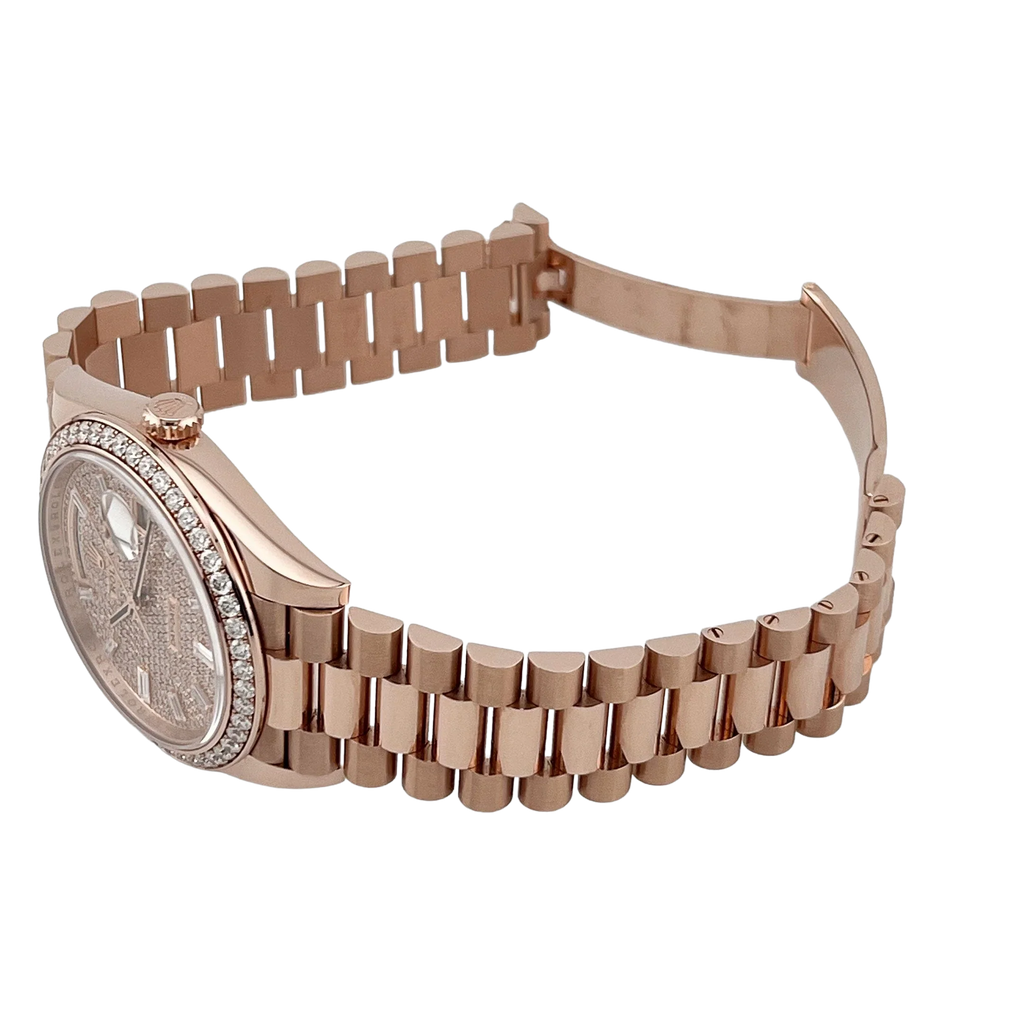 Day-Date 40 228345RBR Rose Gold Diamond Dial Diamond Bezel New 228345rbr-0002
