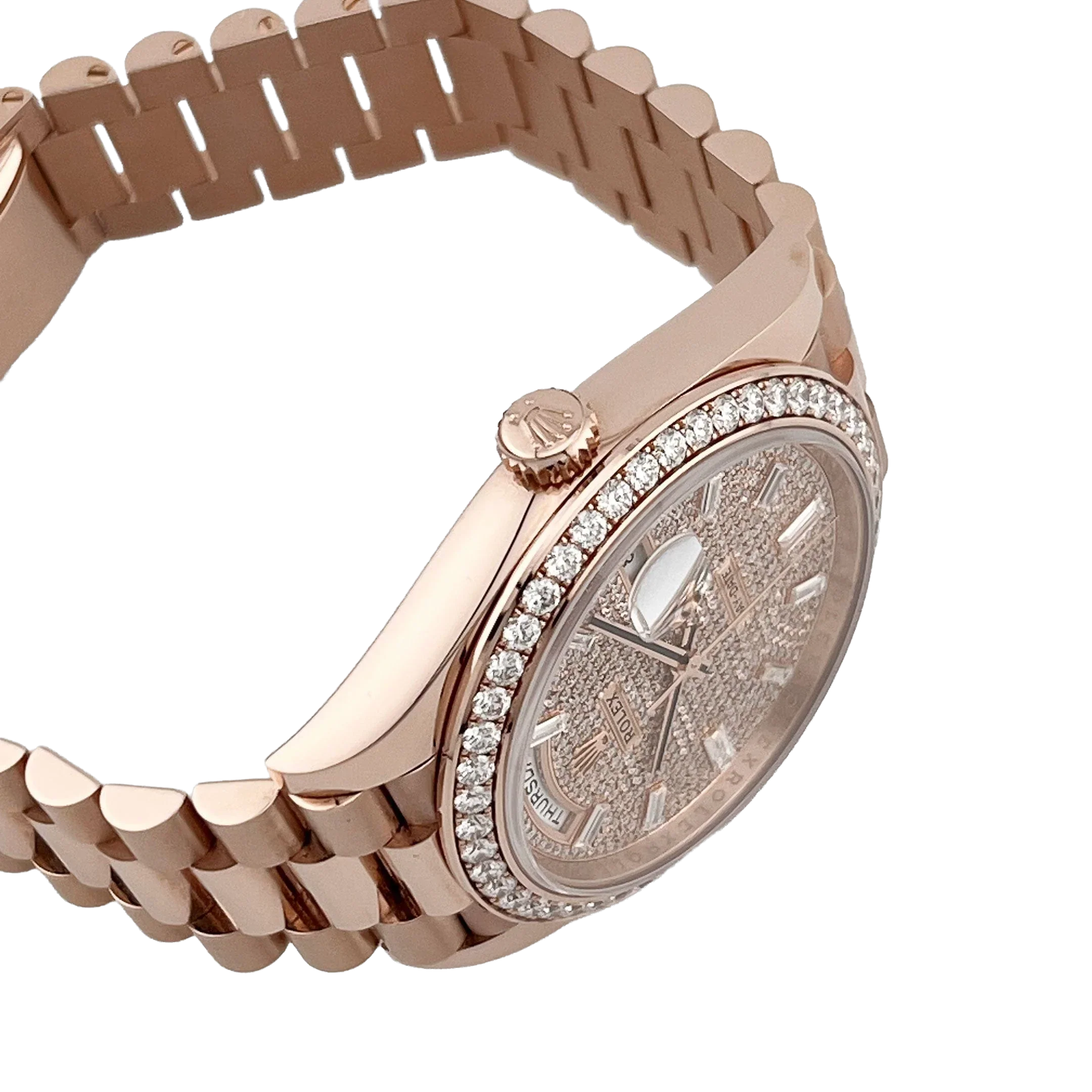 Day-Date 40 228345RBR Rose Gold Diamond Dial Diamond Bezel New 228345rbr-0002