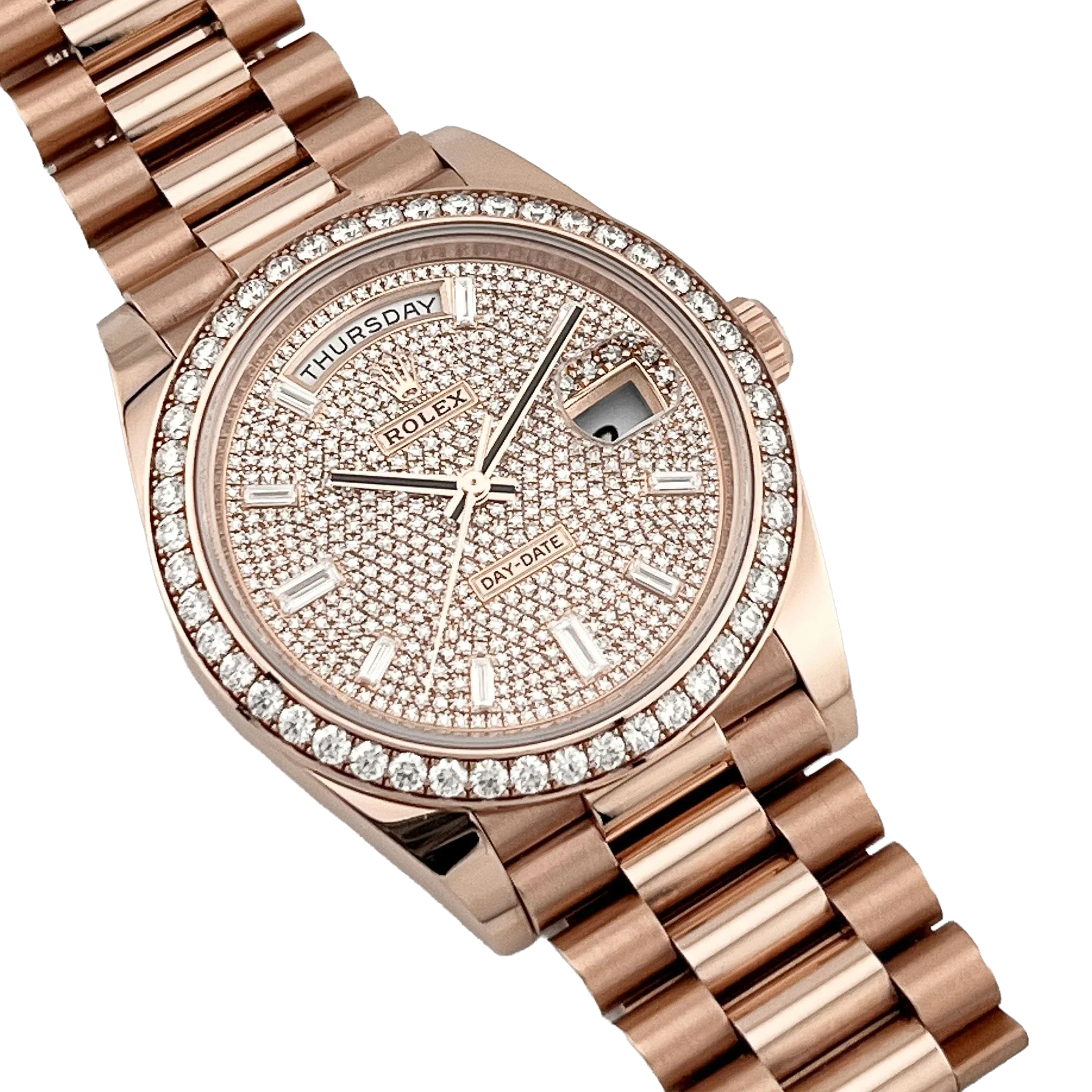 Day-Date 40 228345RBR Rose Gold Diamond Dial Diamond Bezel New 228345rbr-0002