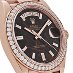 Day-Date 40 228345RBR Rose Gold Eisenkiesel Diamond Dial Diamond Bezel