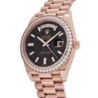Day-Date 40 228345RBR Rose Gold Eisenkiesel Diamond Dial Diamond Bezel