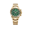 Daytona 40mm Yellow Gold John Mayer Green Dial Mens Watch 116508