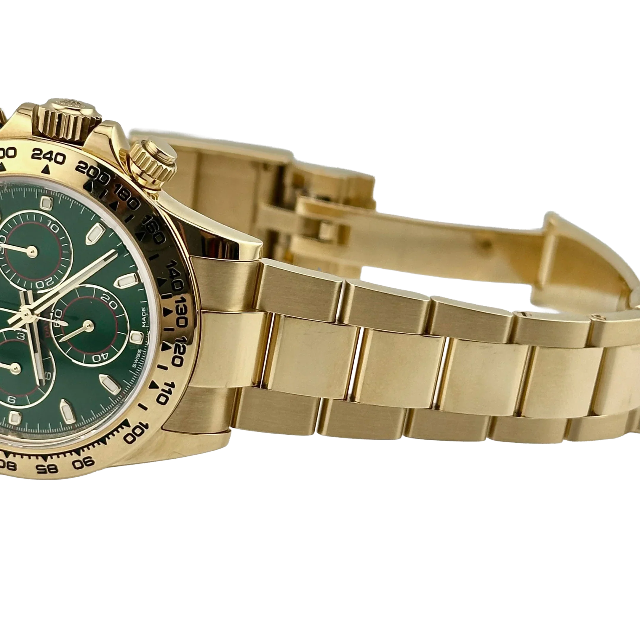 Daytona 40mm Yellow Gold John Mayer Green Dial Mens Watch 116508
