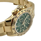 Daytona 40mm Yellow Gold John Mayer Green Dial Mens Watch 116508