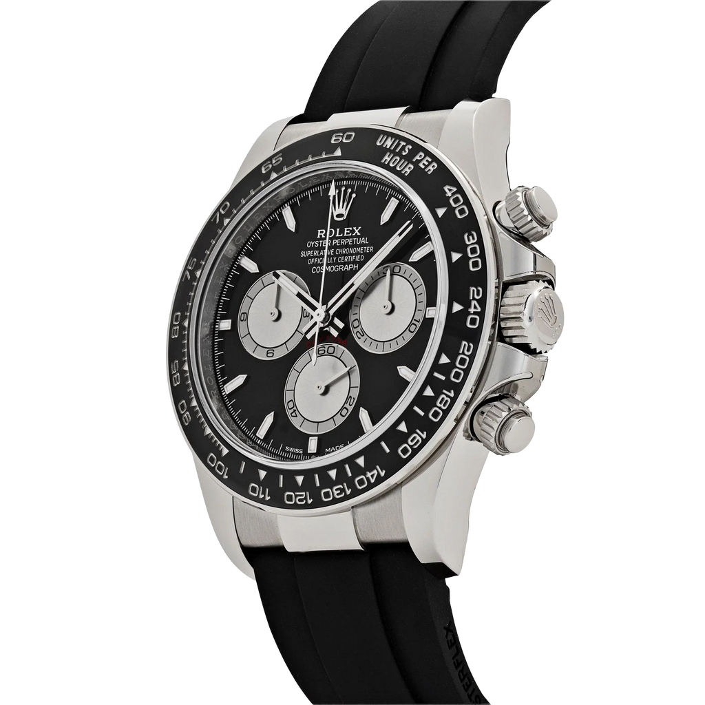 Daytona 40mm Baby Le Mans White Gold Black Dial 126519LN