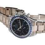 Daytona 40mm 126599TSA White Gold Silver Sheen Obsidian Dial Sapphire Bezel