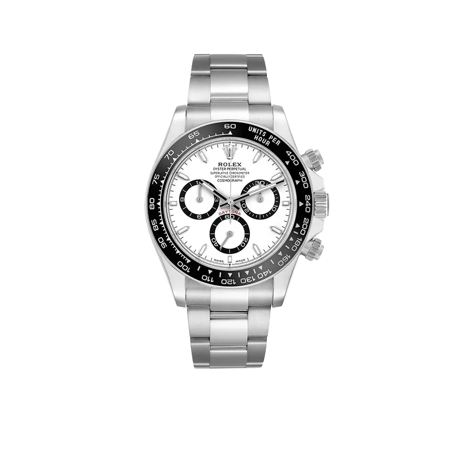 Daytona 40mm Stainless Steel White Panda Dial 126500