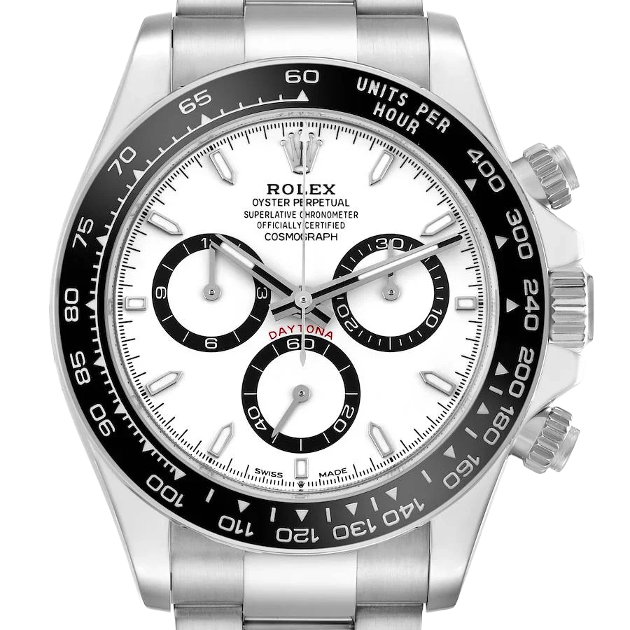 Daytona 40mm Stainless Steel White Panda Dial 126500