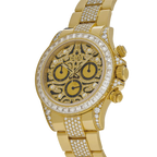 Daytona Eye of the Tiger 116598TBR Yellow Gold Diamond Dial with Diamond Bracelet (Super Clone)