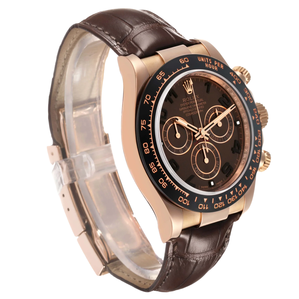 Daytona 40mm Rose Gold Chocolate Dial Mens Watch 116515