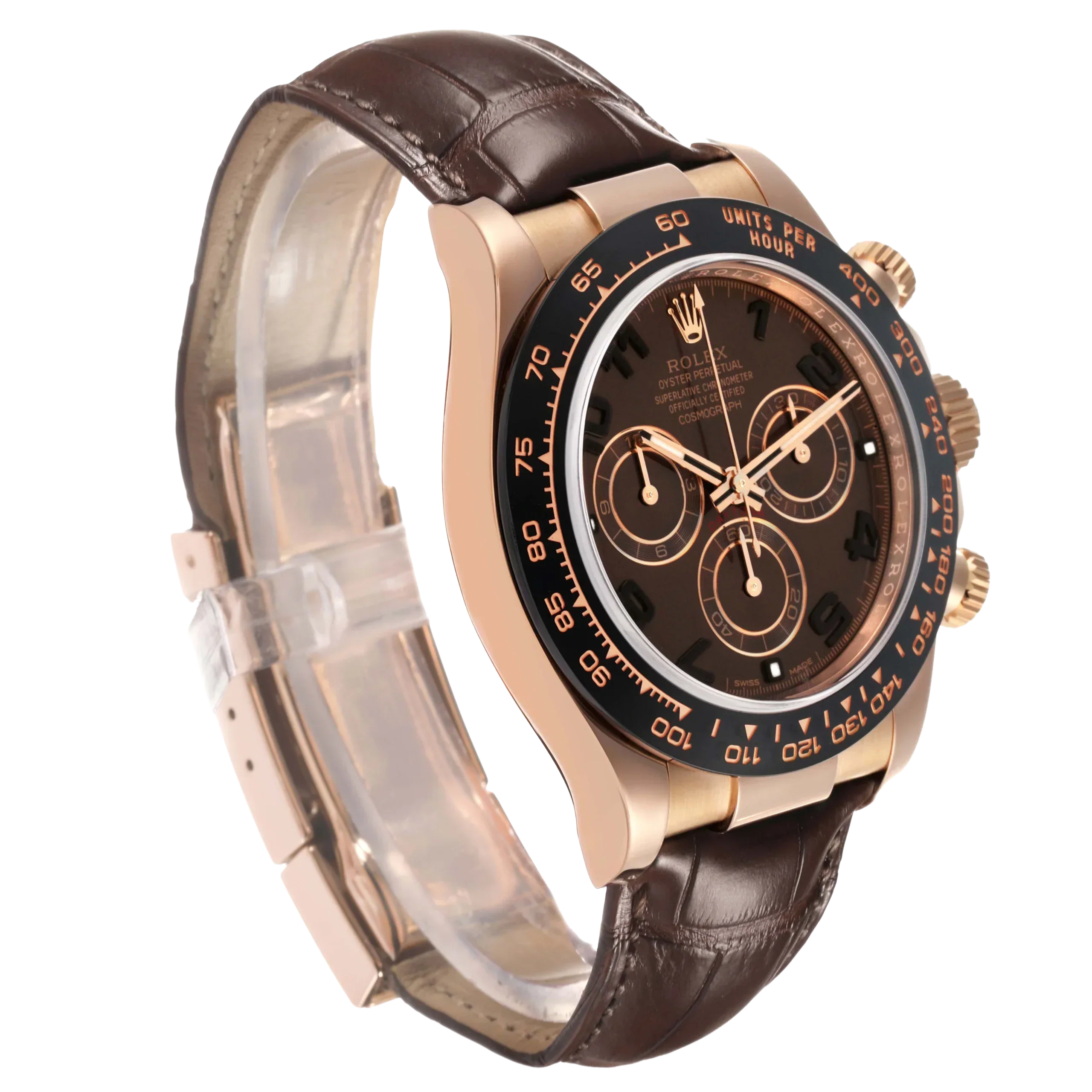 Daytona 40mm Rose Gold Chocolate Dial Mens Watch 116515