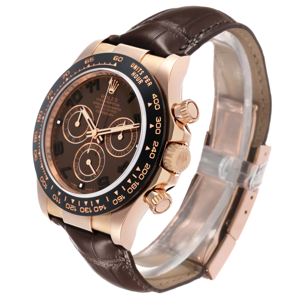 Daytona 40mm Rose Gold Chocolate Dial Mens Watch 116515