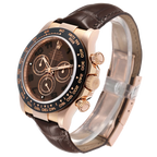 Daytona 40mm Rose Gold Chocolate Dial Mens Watch 116515