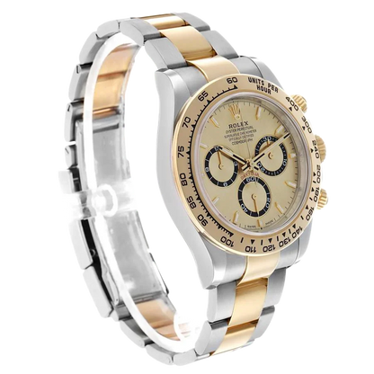 Daytona Steel Yellow Gold Champagne Dial Mens Watch 126503