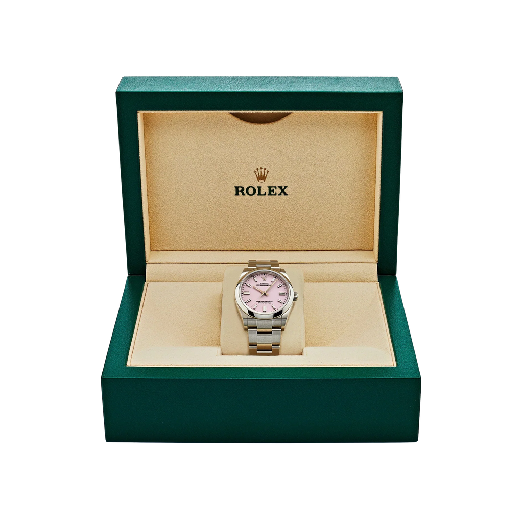 Oyster Perpetual 41mm Stainless Steel Candy Pink Dial Men Watch 134300-0013 New 2025
