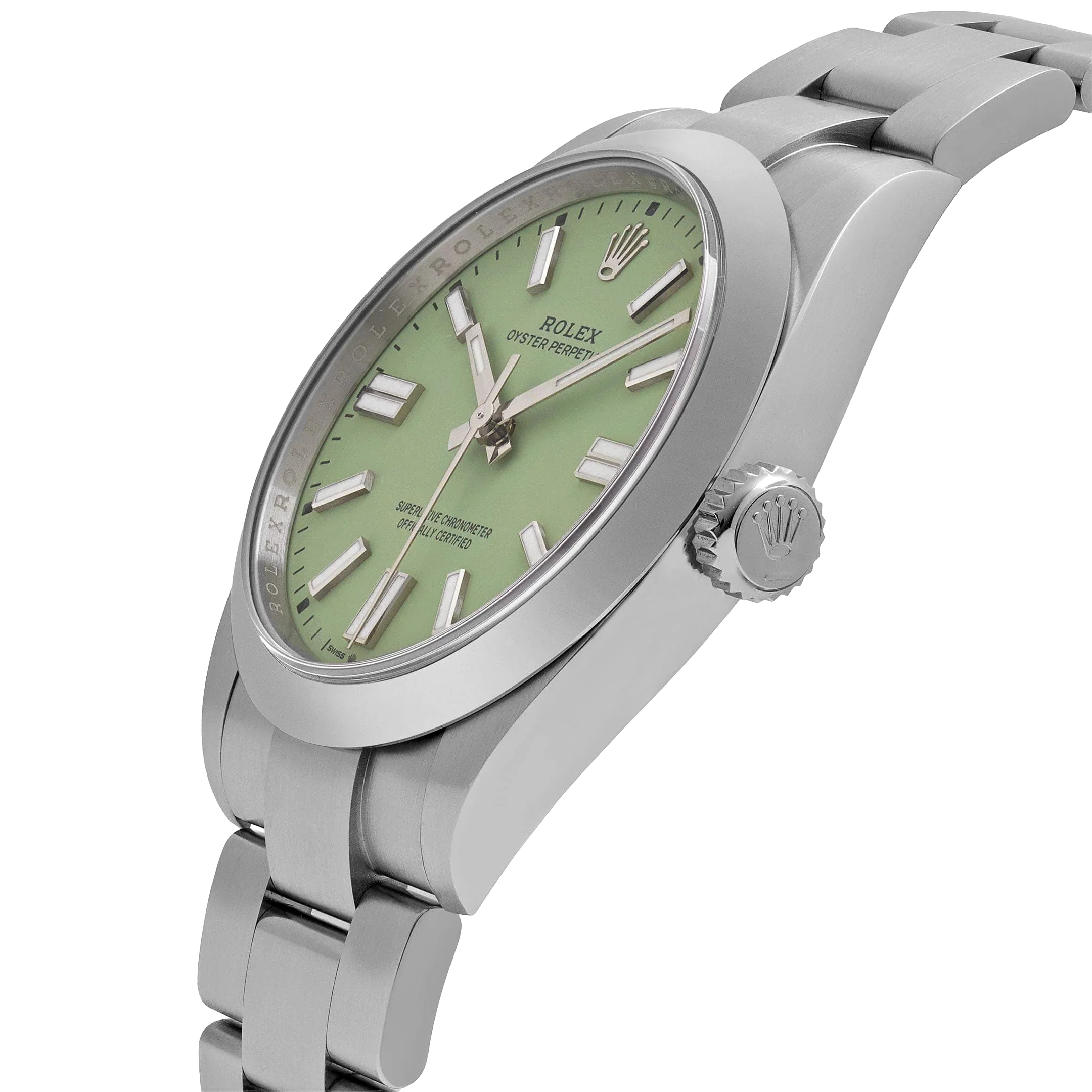 Oyster Perpetual 41mm Stainless Steel Pistachio Dial Men Watch 134300-0006 New 2025