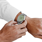 Oyster Perpetual 41mm Stainless Steel Pistachio Dial Men Watch 134300-0006 New 2025