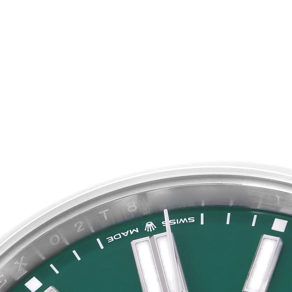 Oyster Perpetual 41mm Green Dial Steel Mens Watch 124300