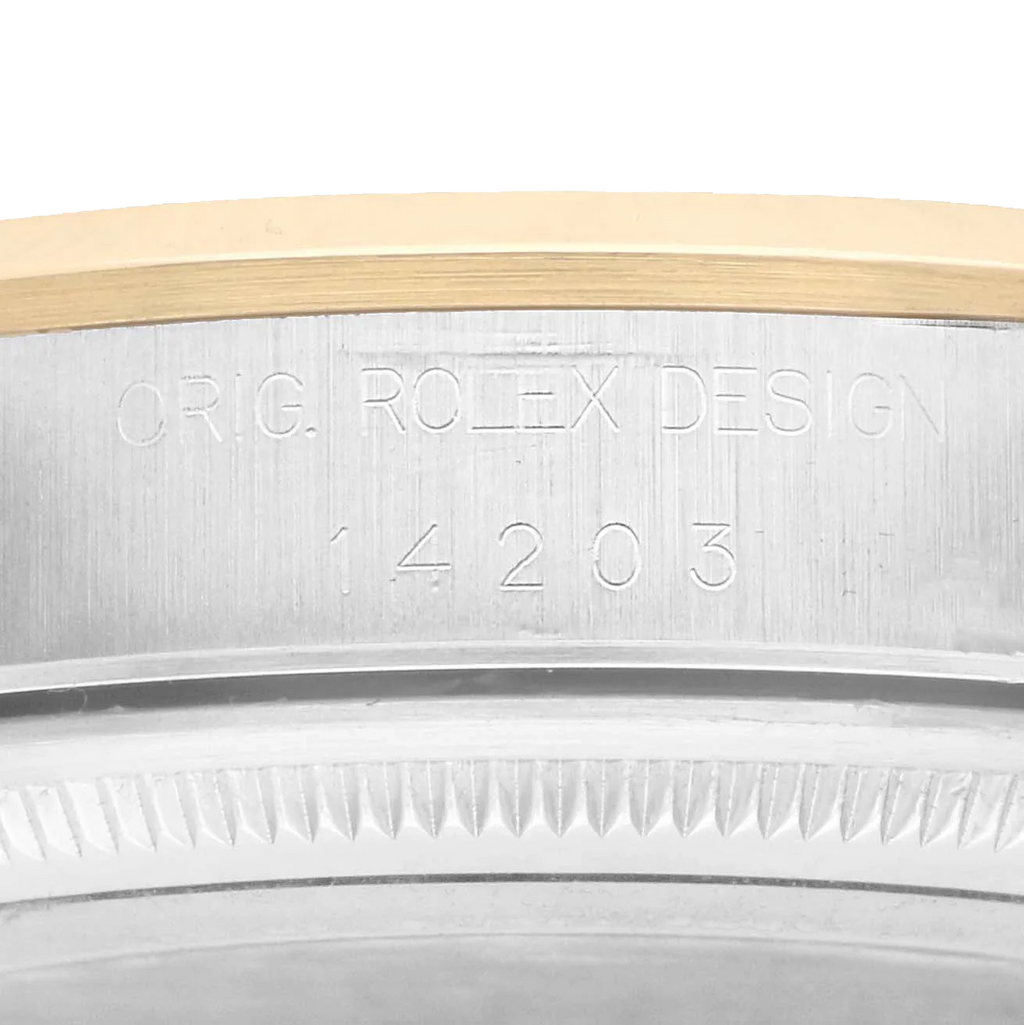 Oyster Perpetual 34mm Steel Yellow Gold Slate Dial Mens Watch 14203