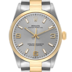Oyster Perpetual 34mm Steel Yellow Gold Slate Dial Mens Watch 14203