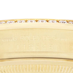 President Day-Date 36mm Yellow Gold Diamond Bezel Mens Watch 118348