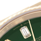President Day-Date 36mm Yellow Gold Green Diamond Dial Mens Watch 128238
