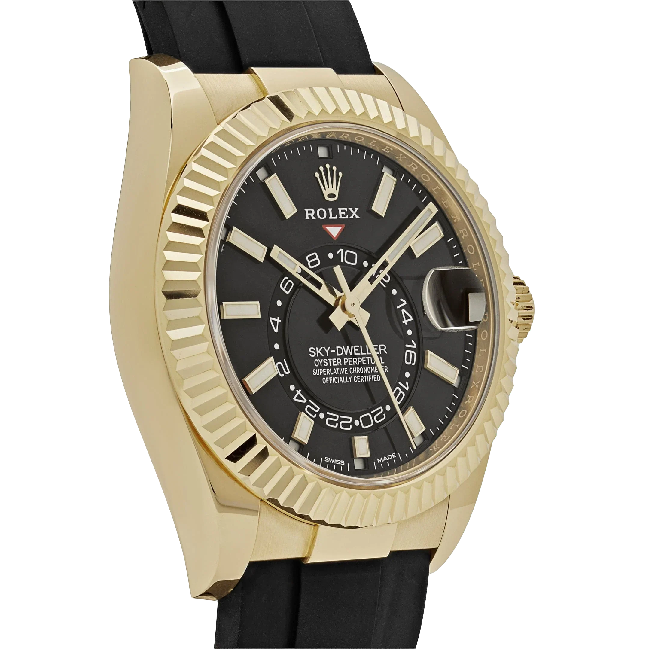 Sky-Dweller 42mm Yellow Gold Bright Black Dial 336238