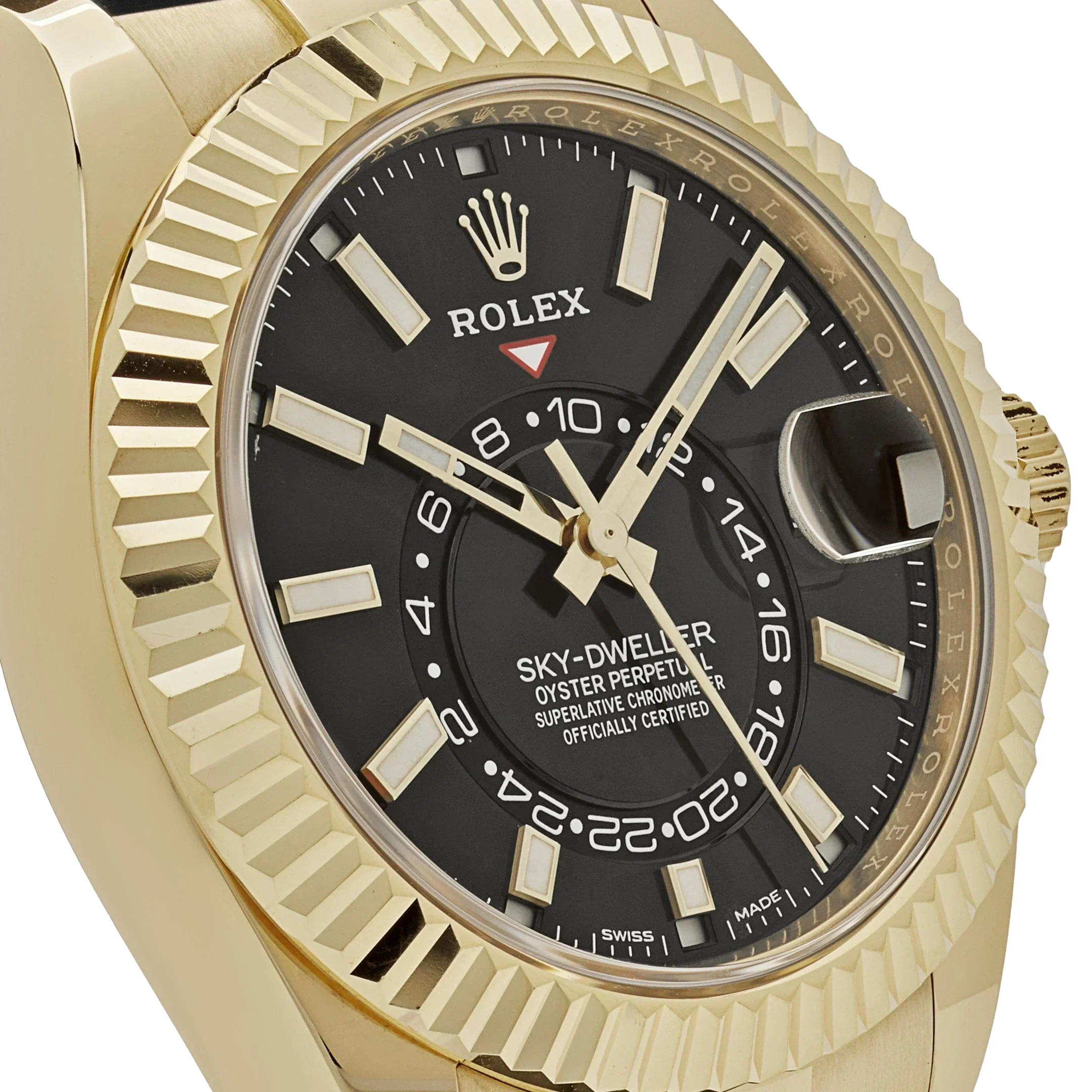 Sky-Dweller 42mm Yellow Gold Bright Black Dial 336238