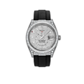 Sky-Dweller 42mm 18K White Gold Meteorite Dial Diamond Watch 326259TBR