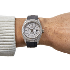 Sky-Dweller 42mm 18K White Gold Meteorite Dial Diamond Watch 326259TBR