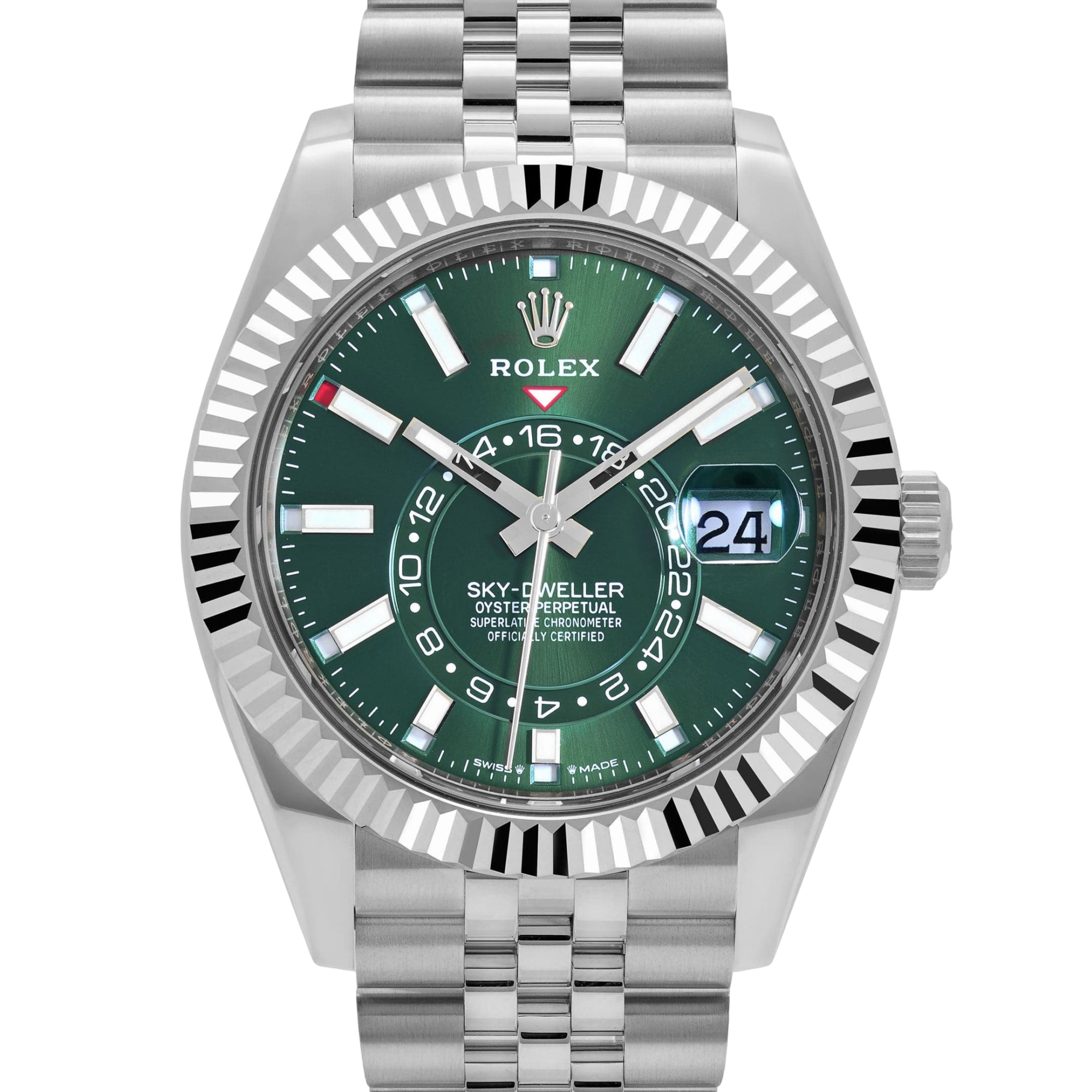 Sky-Dweller Stainless Steel Green Dial Jubilee 336934-0002 New