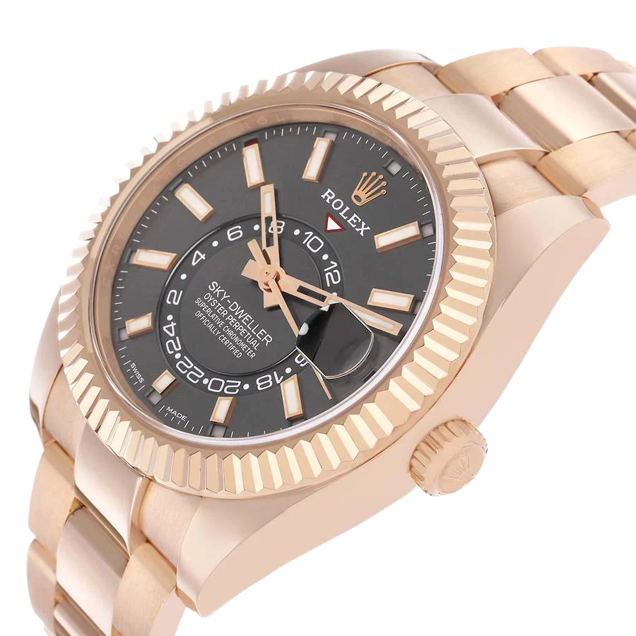 Sky-Dweller 42mm Rose Gold Slate Dial Mens Watch 326935