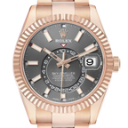 Sky-Dweller 42mm Rose Gold Slate Dial Mens Watch 326935