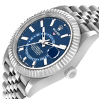 Sky-Dweller 42mm Steel White Gold Blue Dial Mens Watch 326934