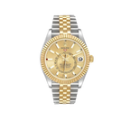 Sky Dweller 42mm Steel Yellow Gold Dial Mens Watch 326933