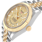 Sky Dweller 42mm Steel Yellow Gold Dial Mens Watch 326933