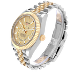 Sky Dweller 42mm Steel Yellow Gold Dial Mens Watch 326933