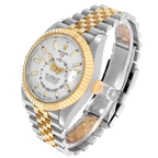 Sky-Dweller 42mm Steel Yellow Gold Silver Dial Mens Watch 326933