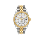 Sky-Dweller 42mm Steel Yellow Gold Silver Dial Mens Watch 326933